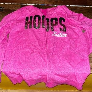 Justice Pink Hoops Hoodie